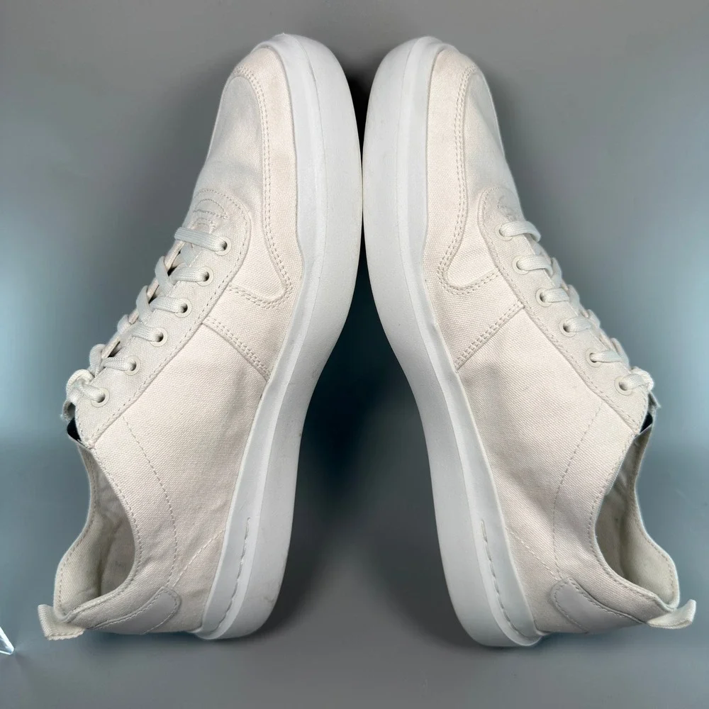 Cole Haan GrandPro Rally Mens 11.5 11 1/2 Canvas Court Dress Sneaker White Lace